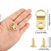 50pcs Hangers Picture Frame Hangers 50pcs Screws with Screw Hook Wall Triangle D-Ring D-type Design Multi-functional