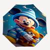 Mickey Mouse Teddy Bear Automatic Opening and Closing Umbrella, Compact Travel Umbrella, Lightweight and Portable, Suitable for Beach Commut