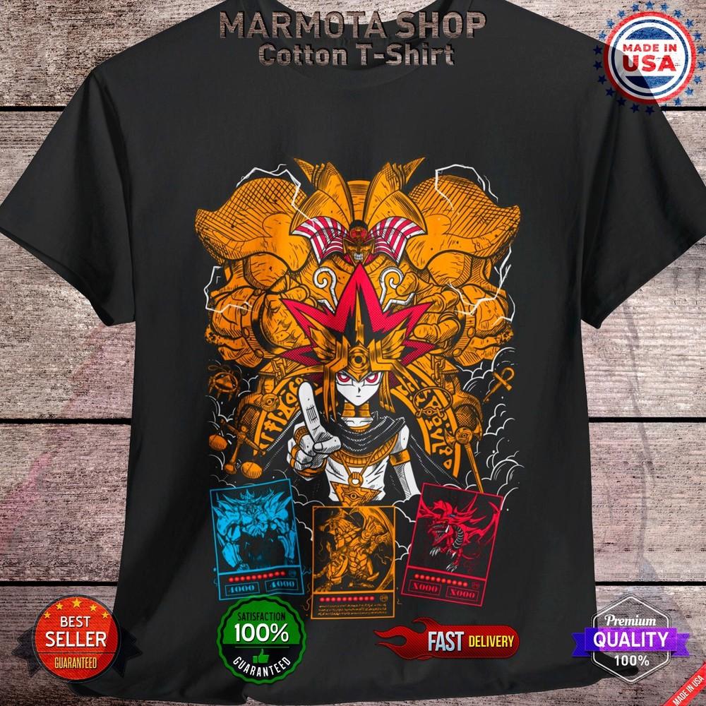 

Egyptian Gods T-Shirt Obelisk Slifer Ra Exodia Anime Soft Tee Shirt 90s Unisex L