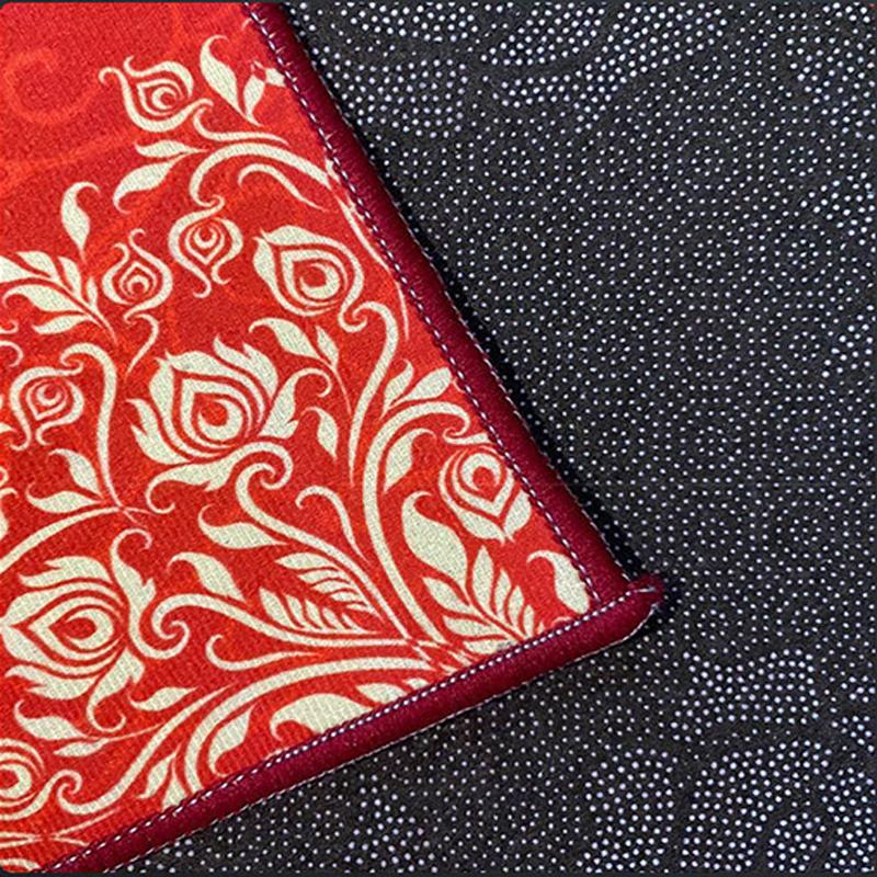 Senior Home Corridor Decoration Carpet Luxury Foldable Wedding Lobby Entryway Red Long Rug Hotel Hallway Non-slip Mat Easy Clean