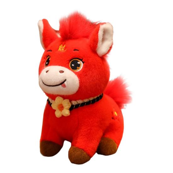 

Кукла Лошадь Благоприятное Значение Год Лошади Плюшевая Игрушка Традиционная Зодиакальная Тема Лошади Кукла на Удачу Домашний Декор S красный