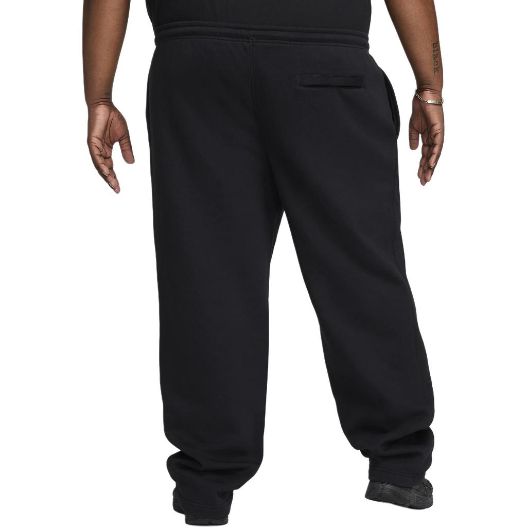 Nike Club Fleece Logo Print Comfortable Straight Leg Knit Sweatpants Men Bottoms Black FZ0775-010