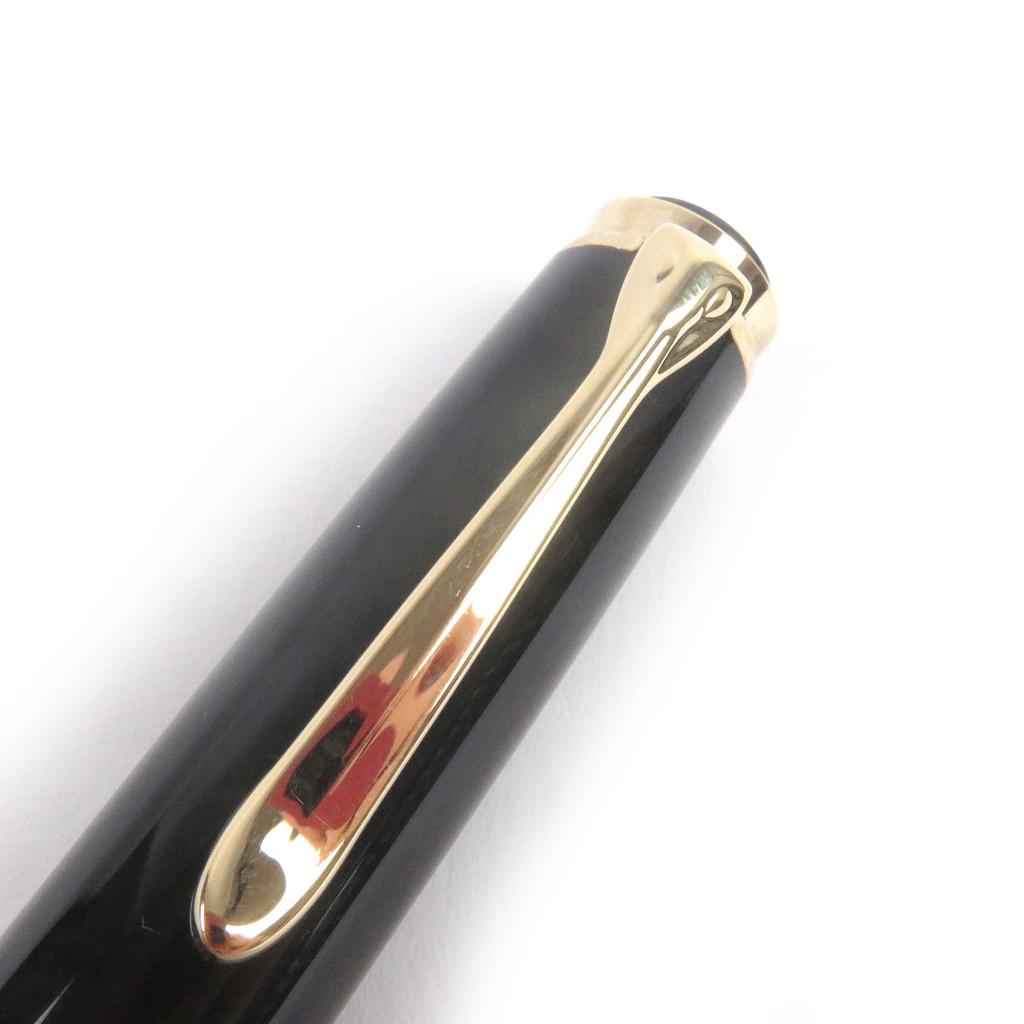 Excellent PERIKAN fountain pen Souverene M800 Cap type Green Stripe 18K mens Used