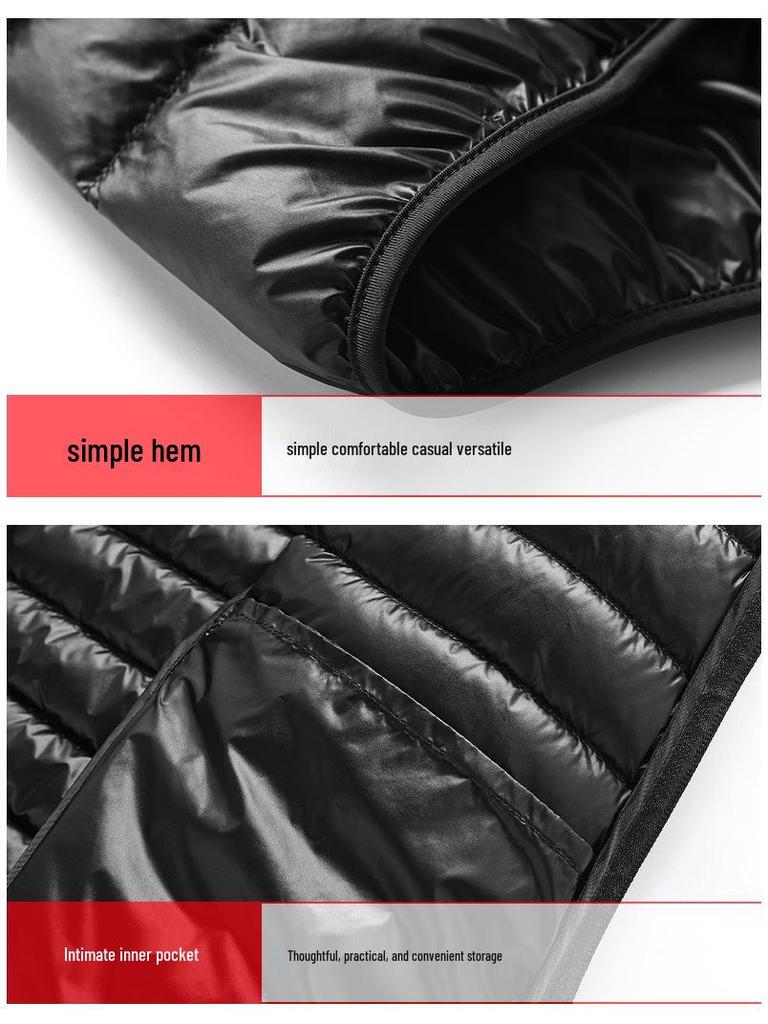 Trendy Men's Hooded Lightweight Down Jacket - 90% White Duck, Perfect for Spring & Autumn