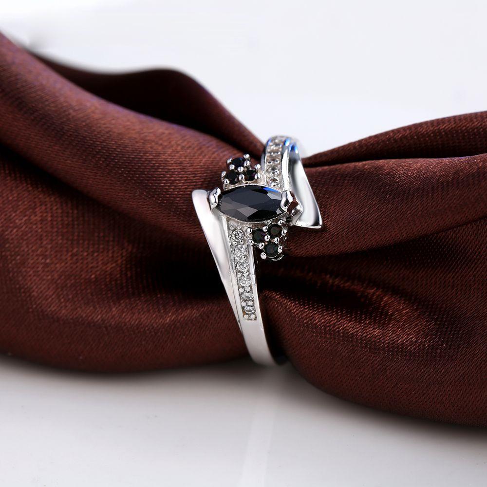 Zinc Alloy Sterling Zinc Alloy Color Engagement Ring Fashion Zircon Classic Style Austrian Crystal Prong Setting Women Girls Wholesale