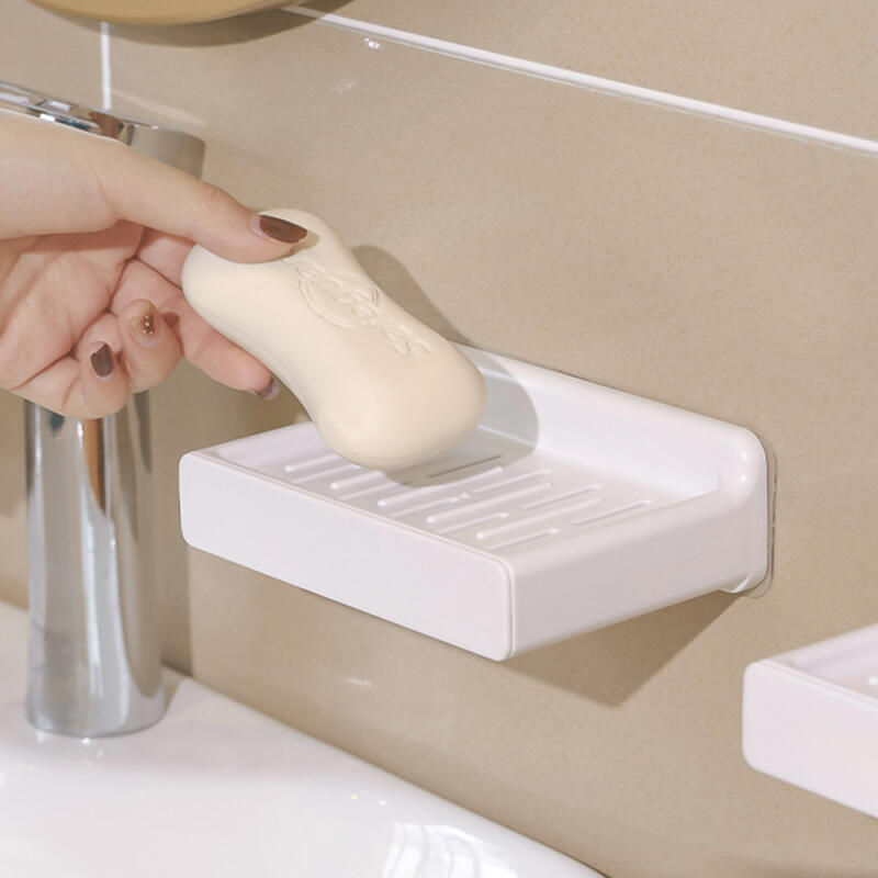 

Кріплена мильниця тримач для мила мильниця мильниця коробка футляр тримач відро Attachable Soap Dish_White