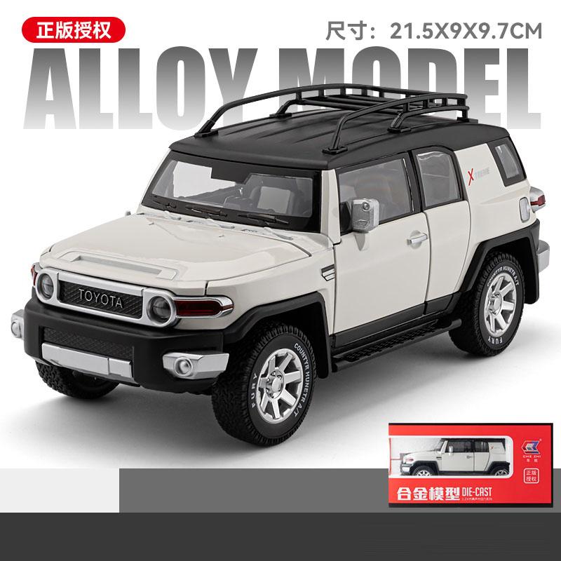 LICENSED 1:24 Toyota cruiser FJ Colooze cross country Off Road vehicle alloy model SUV simulated sound light Kid Birthday Gift