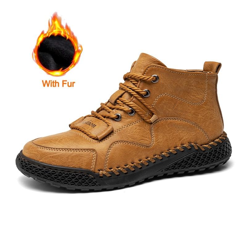 

2024 Новые Осенне-Зимние Высококачественные Мужские Плоские Дизайнерские Туфли Ручной Работы Повседневные Кожаные Ботильоны Инструментальные Пустынные Мотоциклетные Ботинки 38