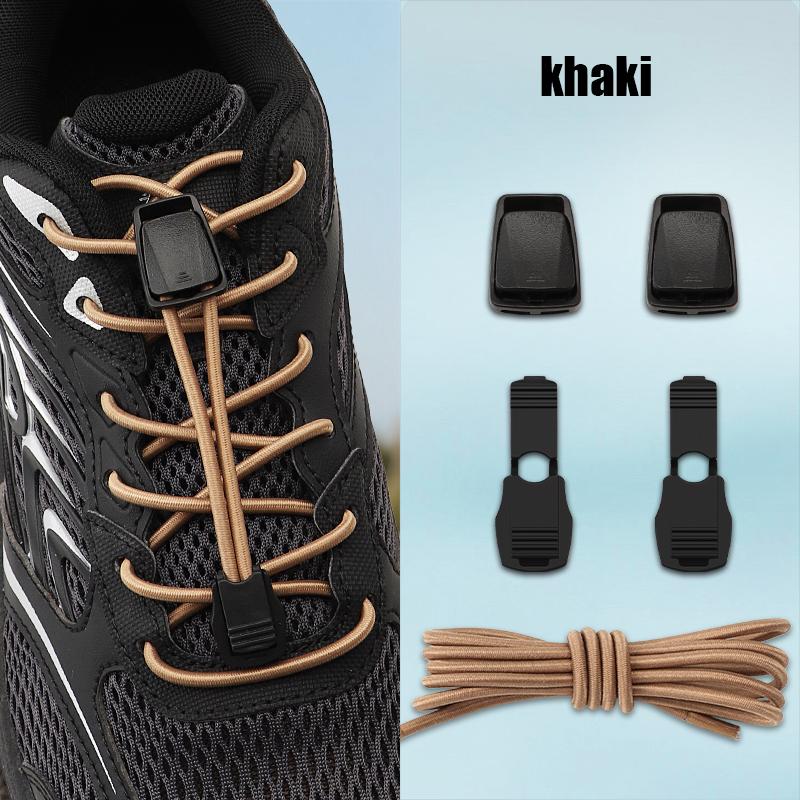Buckle for Kids & Adults Elastic Laces for Sneakers No-Tie Shoe Lace Fastener Press Spring Lock Shoelace Running Shoes Fix Clips