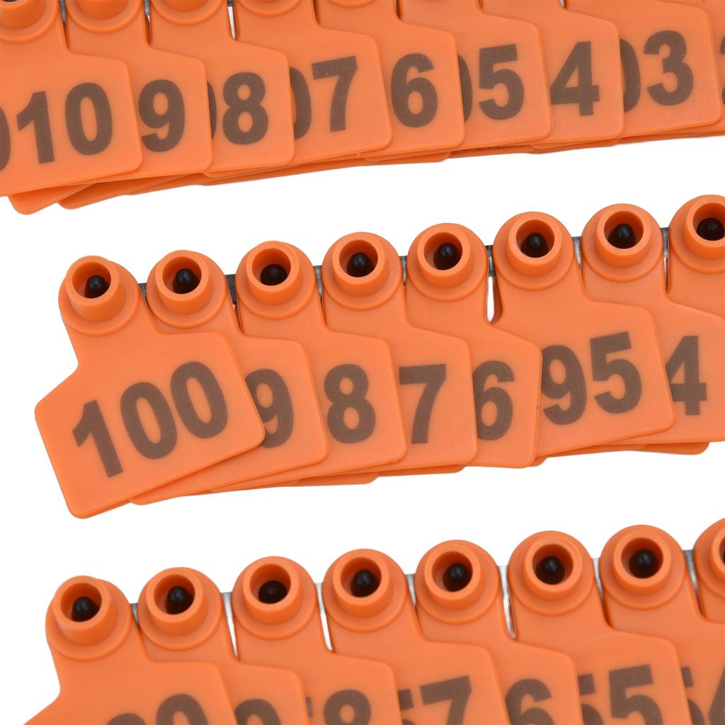 100Pcs TPU Cow Ear with Number 001‑100 Ear Label Farm Livestock Accessory