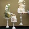 European Style Wrought Iron White Cake Stand for Weddings