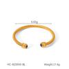 Unique Trendy C-shaped Titanium Steel Bracelet, Stylish Versatile Stainless Steel Bangle, Women's Twisted Bracelet