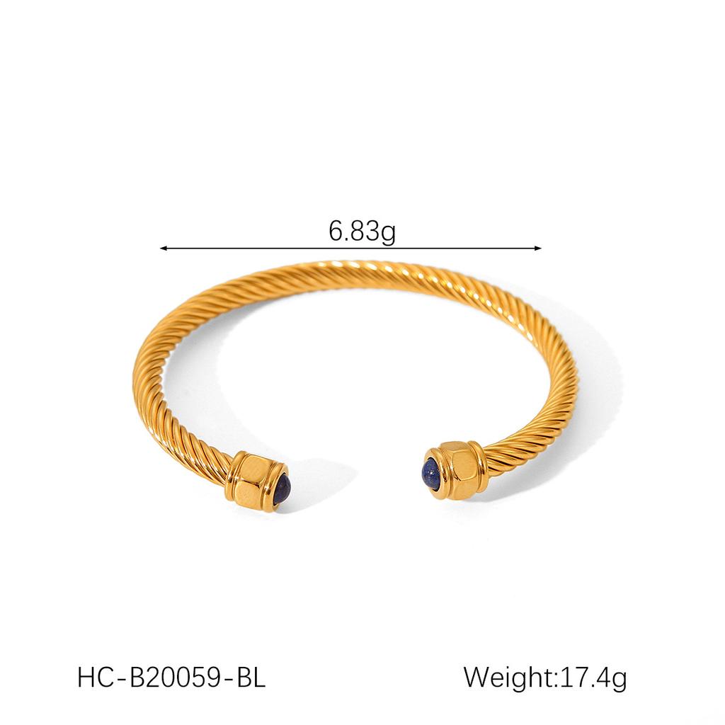 Unique Trendy C-shaped Titanium Steel Bracelet, Stylish Versatile Stainless Steel Bangle, Women's Twisted Bracelet