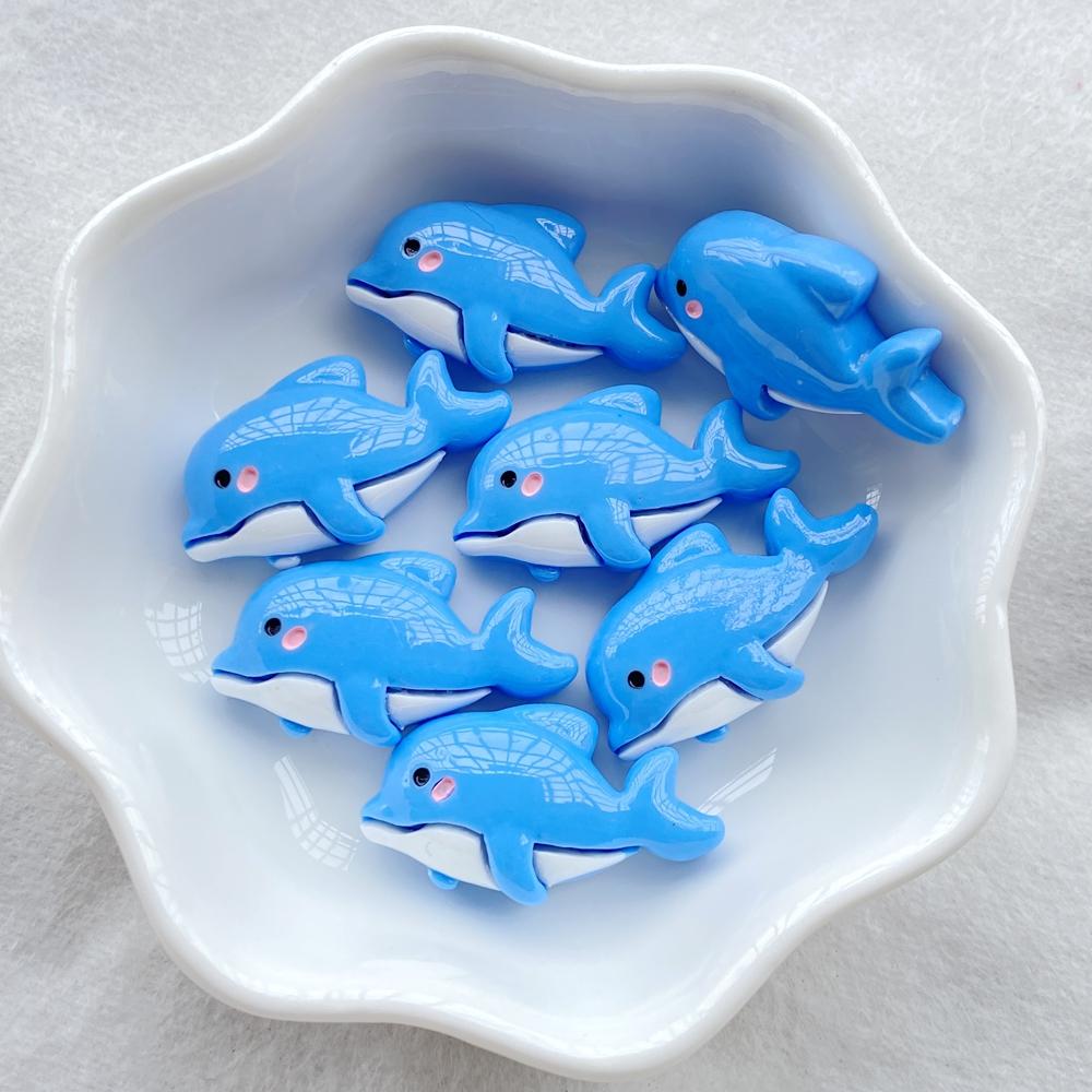 10Pcs New Resin Cartoon Starfish, Crab, Shell, Fish Series Flat Back Cabochons Scrapbooking DIY Jewelry Craft Decoration