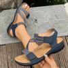 Europe, America 20252025 summer new sandals sewing line slope heel casual Velcro rubber band women's sandals