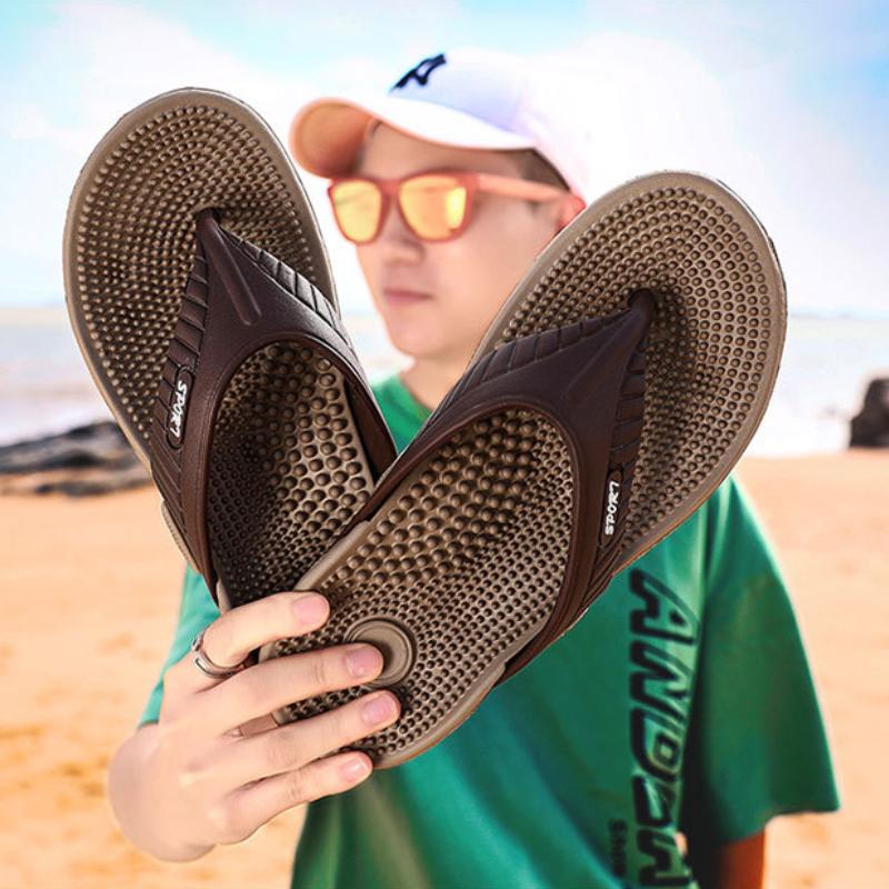 Klapki plażowe Letnie Męskie Kapcie Sandały do masażu Wygodne Męskie Buty codzienne Modne Męskie Antypoślizgowe Lekkie Miękkie podeszwy Obuwie
