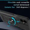 For Samsung Galaxy A07 4G Case with Slide Camera Lid PC+TPU Kickstand Phone Cover