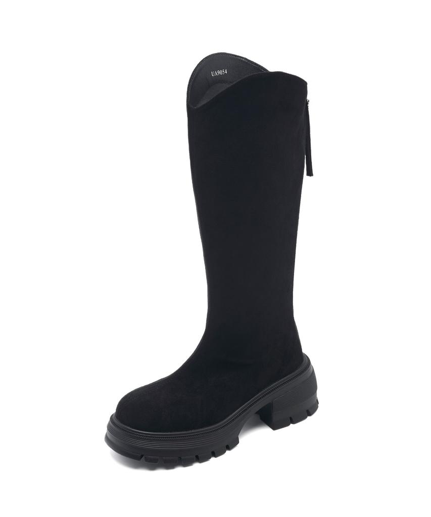 Spur Slouchy Platform Long Boots 6Cm -Ua9054 (3Color)