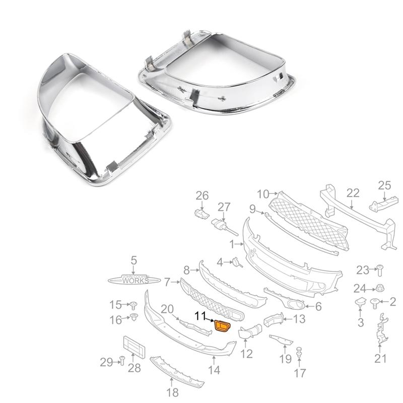 L10A Front Air Duct Frame Front Air Duct Frame For BMW For MINI Air Duct Frame 51117255118 51117255117