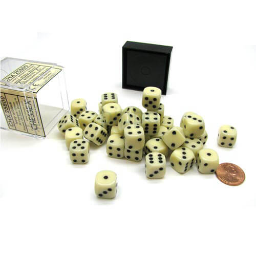 D6 Dice Opaque 12mm (36 Dice)