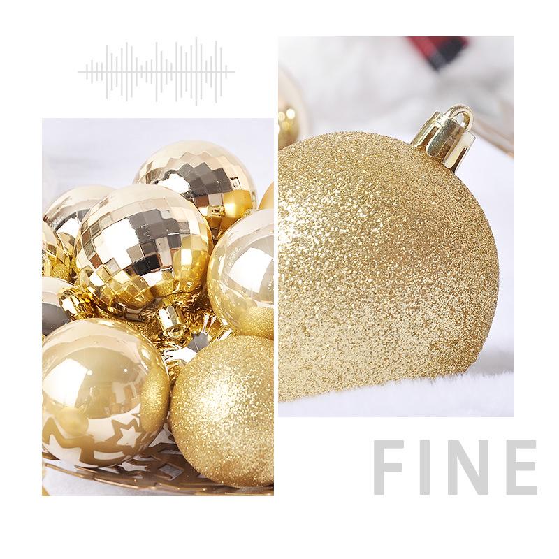 36 Electroplated Plastic Christmas Ball Ornaments for Tree and Window Decoration