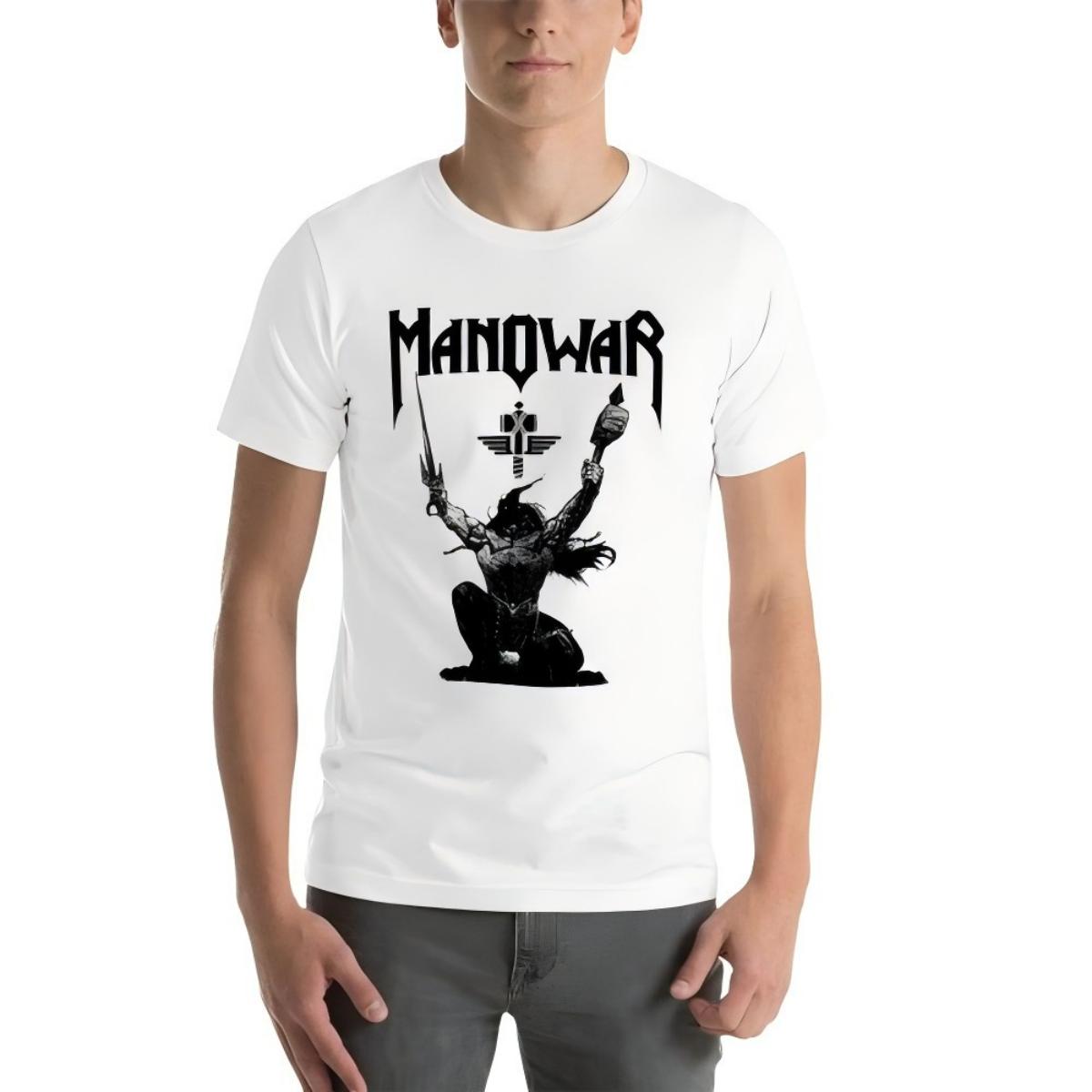Manowar Warrior Silhouette White T-Shirt S белый