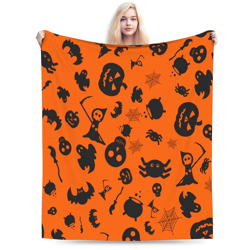 Halloween Pumpkin Autumn ()(1) Blanket Quality Warm Soft Bedding Throws Winter Kids Adult Living Room Fashion Bedspread