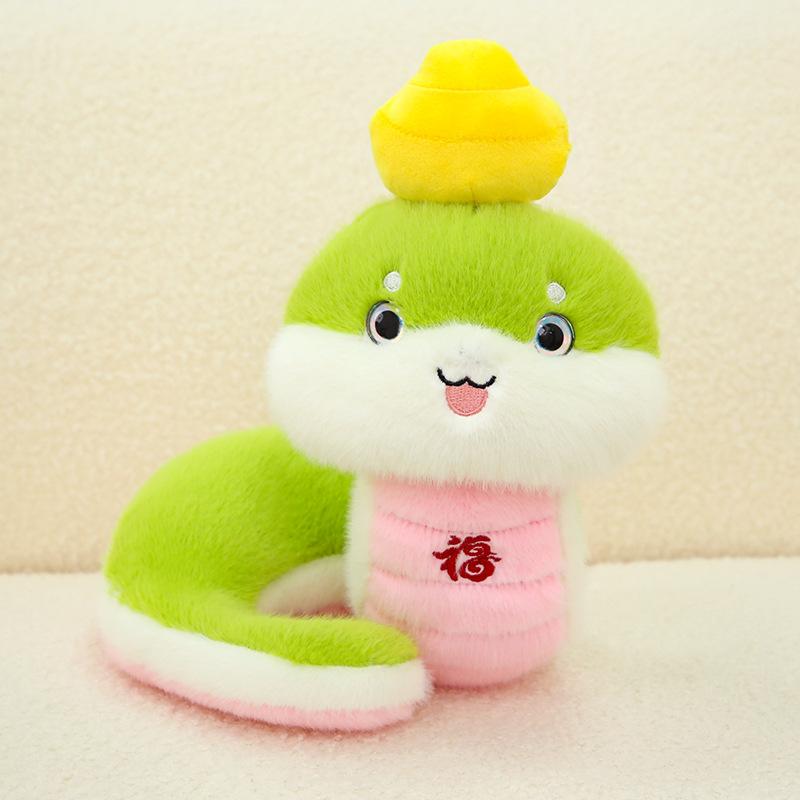 Soft Fortune Snakes Mascot Plush Toy Cartoon Stuffed Animals Doll New Year Gift