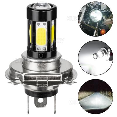 LED-Scheinwerferlampen H4 HS1 9003 Nebelscheinwerfer COB-Chipsätze mit Projektor LED Xenon Weiß 6000K für Motorrad ATV Auto Motorrad Van