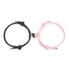 2 Pieces Set  Love Magnetic Couple Bracelet Best Friend Party Fashion Elegant Silver Color Heart CharmValentine's Day Gift