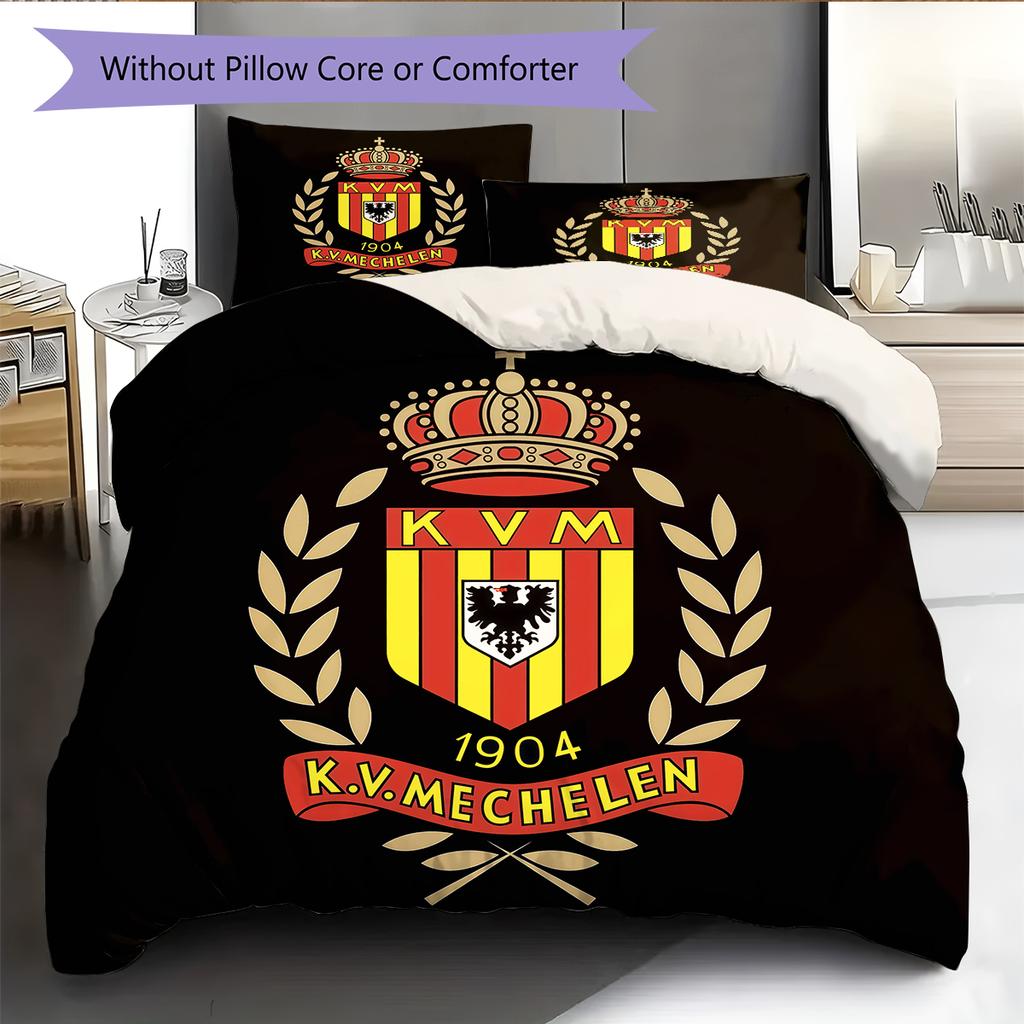 KV Mechelen Pattern Bedding Home Decoration Birthday Gift (1 * Duvet Cover + 2 * Pillowcase, Without Core)