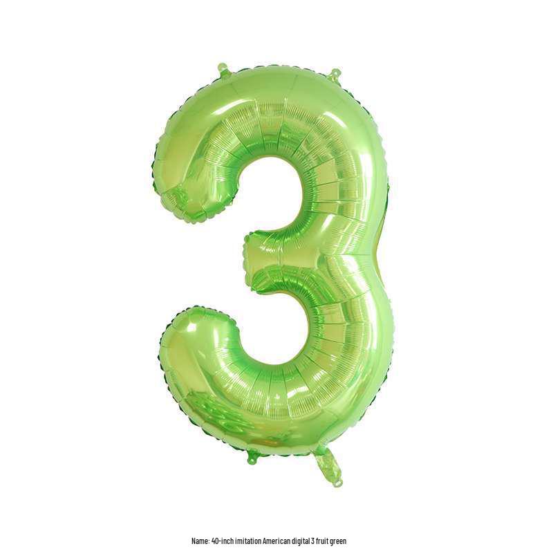 40" Green Digital Aluminum Foil Balloon for Birthdays & Weddings