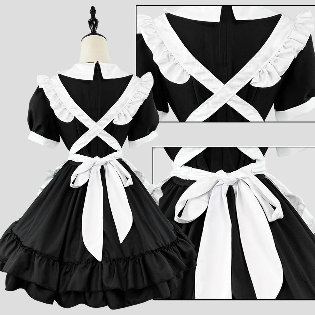 Pokojówka Halloween Anime Słodka Lolita Słodki Cosplay Halloween Rozmiar S [FULINE] Kostium, Cosplay, Pokojówka, Fartuch, Mundurek damski, Sukienka, Kostium, Kostium,