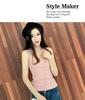 Women's Slim-Fit Lace Splicing Backless V-Neck Camisole