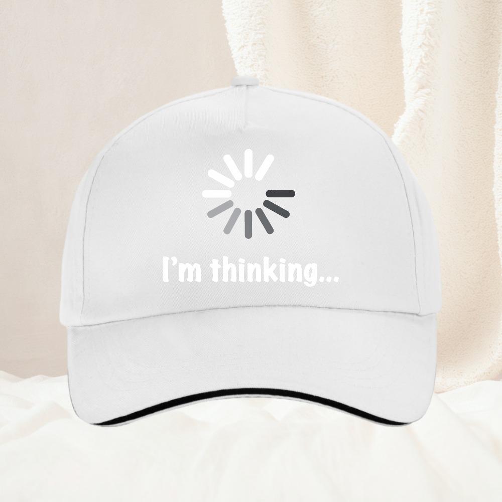 Funny Im Thinking Printed Casual Baseball Cap Spring Stylish Trucker Hat For Women Unisex Outdoor Sport Snapback Cap