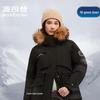 B250242312 Extreme Cold Hooded Fur-Lined Puffy Down Jacket