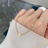 Elegant Titanium Steel Necklace with Three Small Hearts - Women's Fashionable and Delicate Clavicle Chain