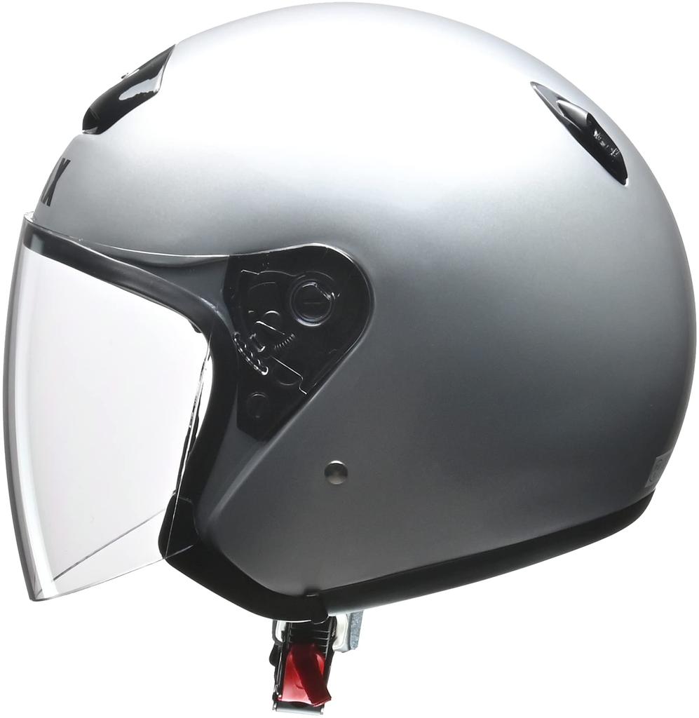 LEAD Jet STRAX SJ-4 Motorcycle Helmet, Silver, Big (Sizes 63-64cm)