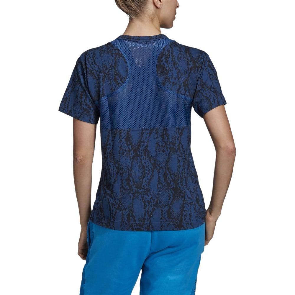 Adidas Stella McCartney Farbverlauf Weich Bequem Vielseitig Kurzarm T-Shirt Damen Oberteile Blau DT9233