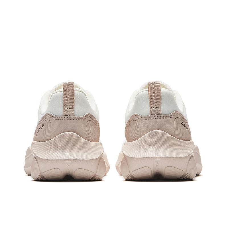 New Anta Cushioning And Breathable Low Top Casual Running Shoes Women's White Pink 922527751-3
