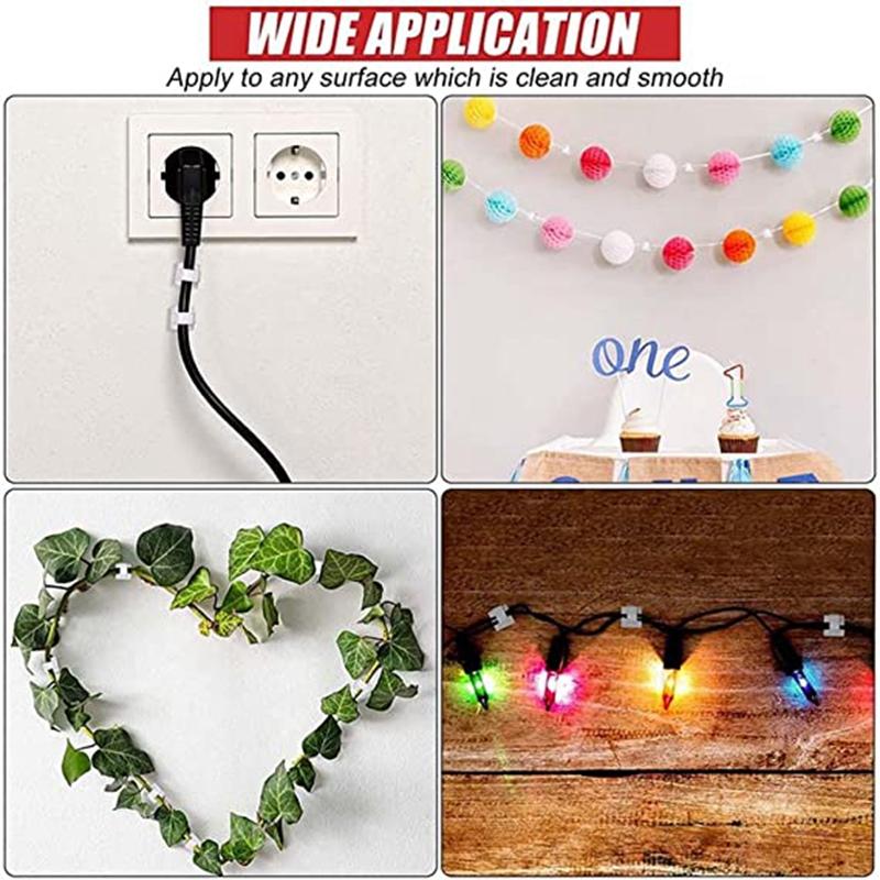 20/40 Pcs Self-adhesiv Cable Clips Wire Clips Cable Wire Management Wire Cable Holder Clamps for Car Office and Home