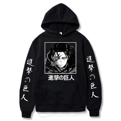 Hot Anime Angriff auf Titan Levi Ackerman Print Mit Kapuze Männer Frauen Klassische Hoodies Übergroßen Sweatshirt Harajuku Unisex Streetwear