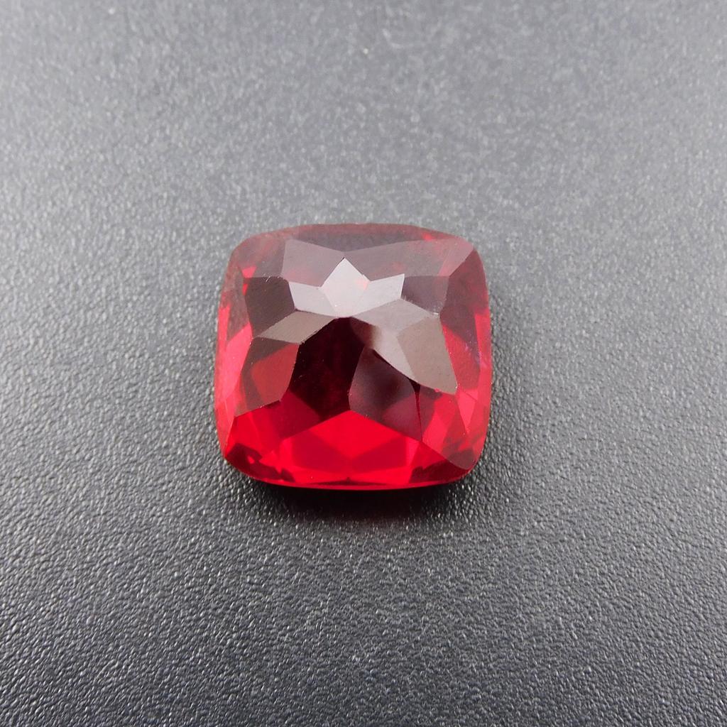 15.9Ct Natural Red Ruby CERTIFEID Square Cushion Cut Loose Gemstone Earring Size P-913-sa