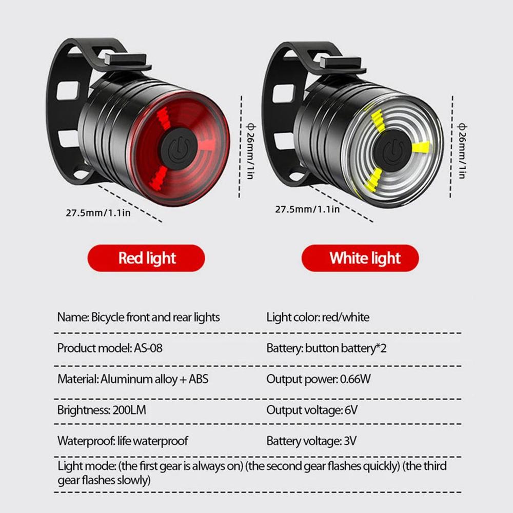 Bicycle Tail Light Bike Rear Light Flashlight for Bike Cycling Led Waterproof Bicycle Light Accessories for MTB Bike Accessories
