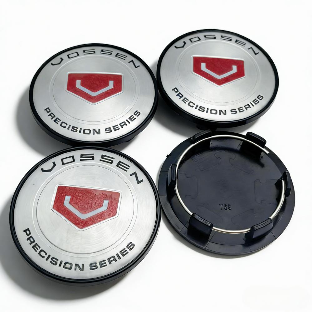 4 Stück Vossen Logo Emblem Plakette Auto Radnabendeckel 69MM Clip 56MM Räder Nabe Staubkappe Felge Radkappen Abdeckung Ersatz Auto Zubehör