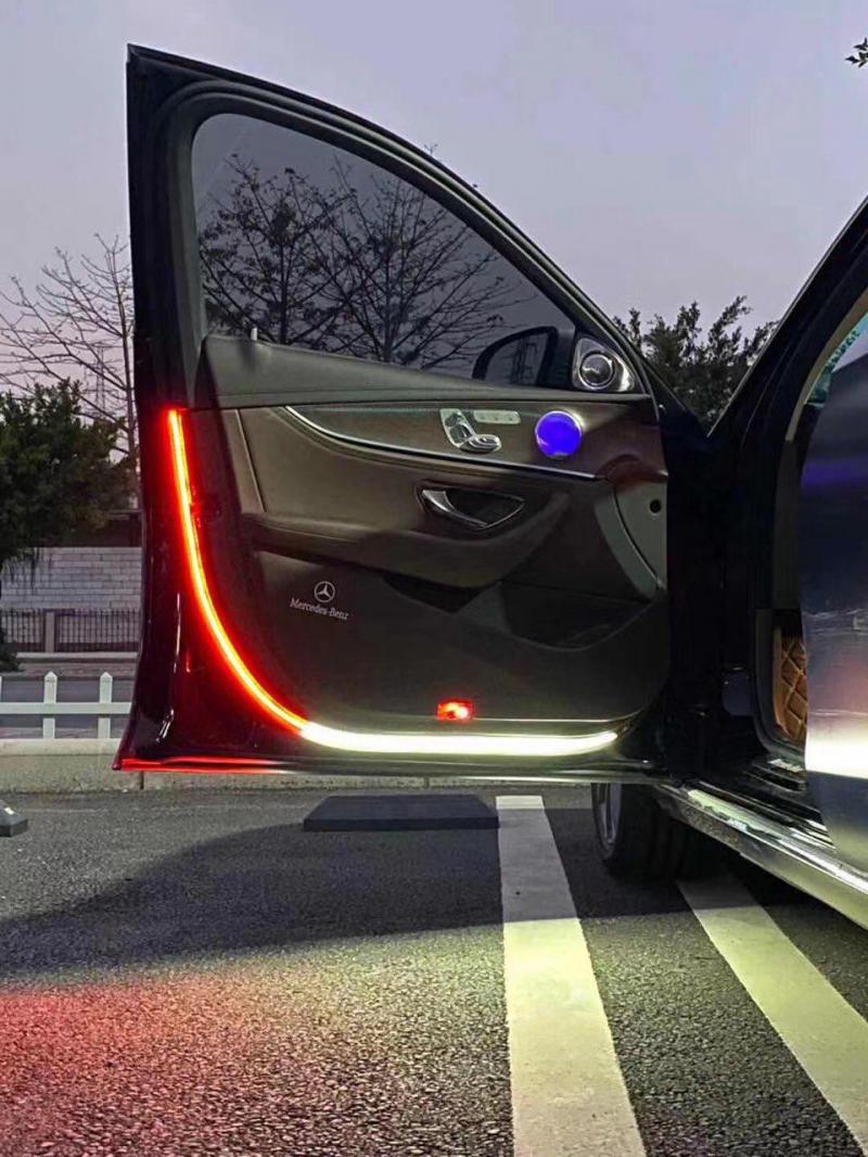 

Украшение двери автомобиля, приветственные световые полосы, стробоскопические мигающие огни, безопасность, 12 В, 120 см, светодиодное предупреждение об открытии, светодиодная лента для лампы окружающего освещения, авто