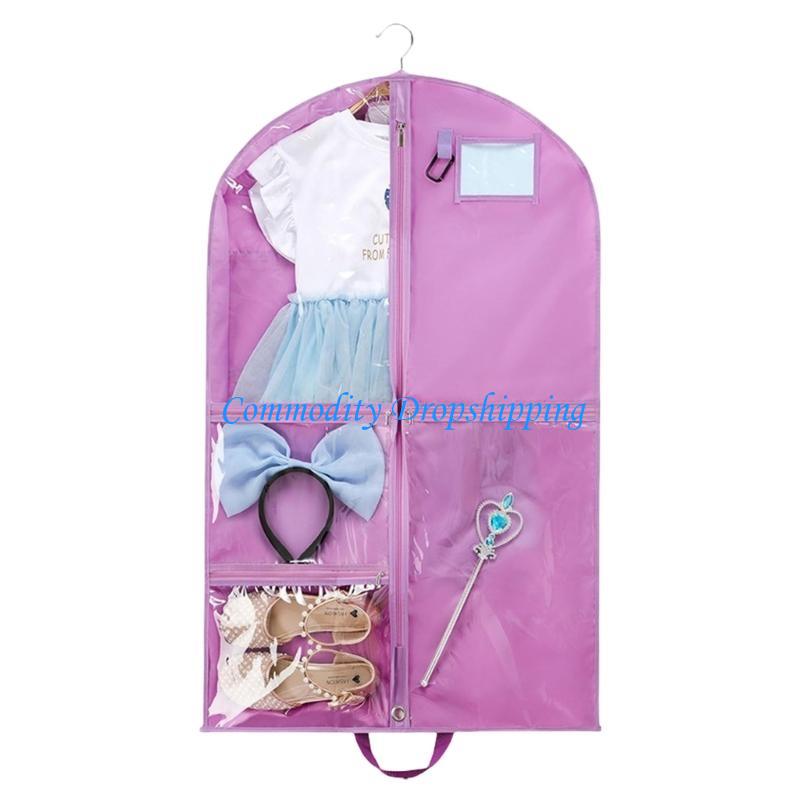 Y5JC Kids Dance Outfit Storage Holder Waterproof Garment Bag with Easy Carry Handle