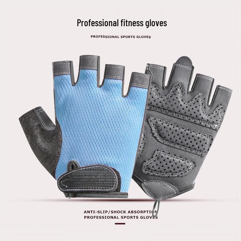 Rindu Breathable Thin Half-Finger Fitness Gloves One Size