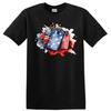 American Flag Dog Tags Roses T Shirt Vintage Watercolor Art Military Tee