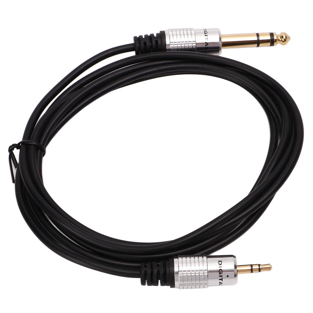 6.35mm to 3.5mm Cable Professional Stereo Microphone Adapter Cable for Speakers DVD Player Microphone 5.9ft
